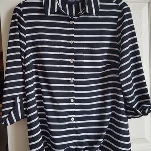 Jones New York nautical style blouse